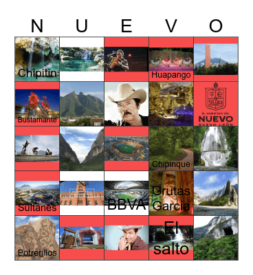 Nuevo León Bingo Card