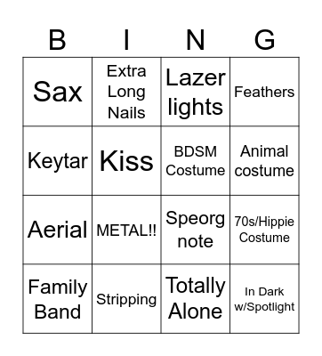 Eurovision! Bingo Card