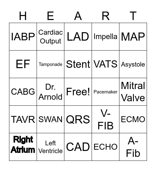 CVU BINGO Card