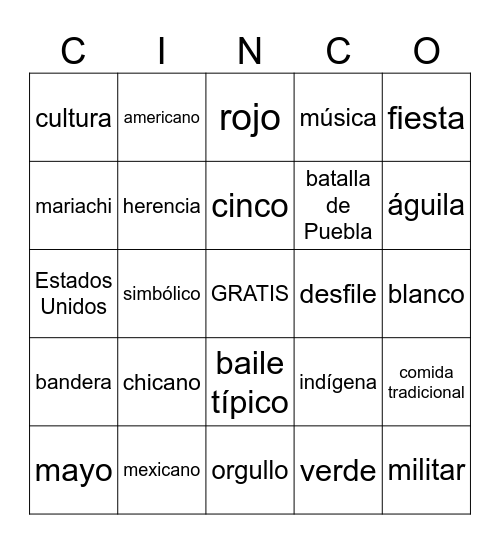 Lotería Bingo Card