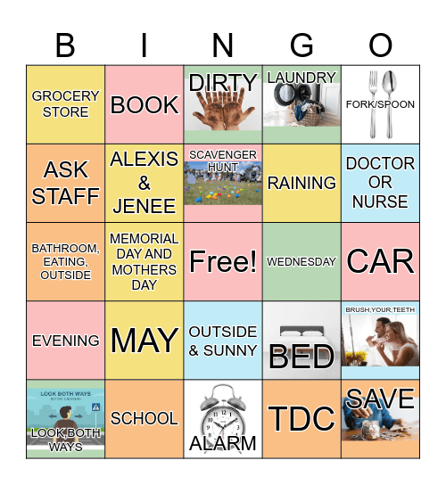 WH- QUESTION BINGO Card