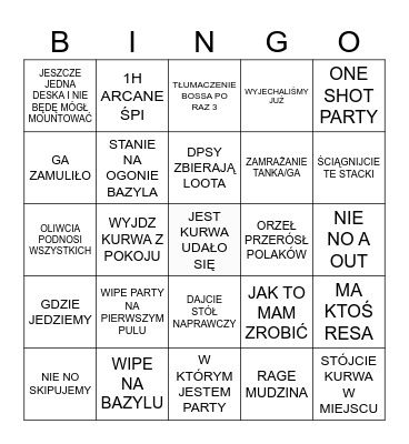 AVALOŃSKIE BINGO Card