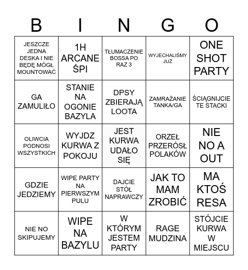 AVALOŃSKIE BINGO Card