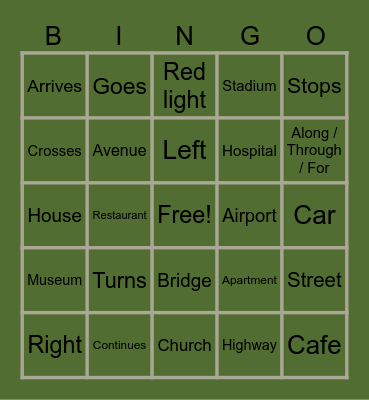 Unit 8 Bingo Card