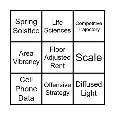 KLG BUZZWORD BINGO Card