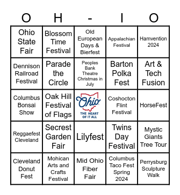 DFI Ohio Summer Bingo Card