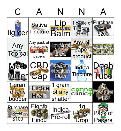 CANNA BINGO Card