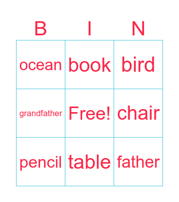 Bingo Kids B8 Bingo Card