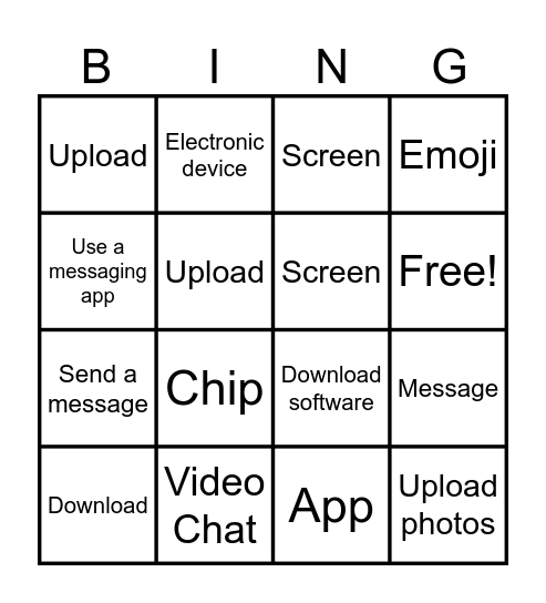 Get Connected Bingo Card