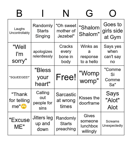 Juan Bingo CARD Bingo Card