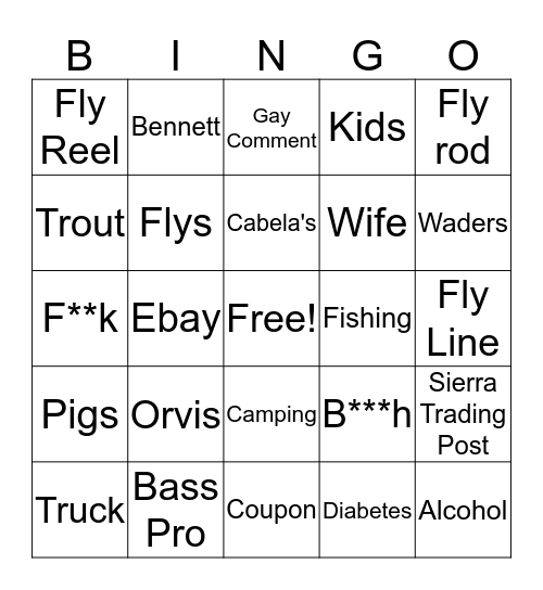 Kevin Bingo Card