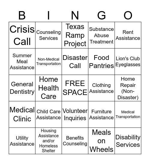 Follow-Up Bingo Card
