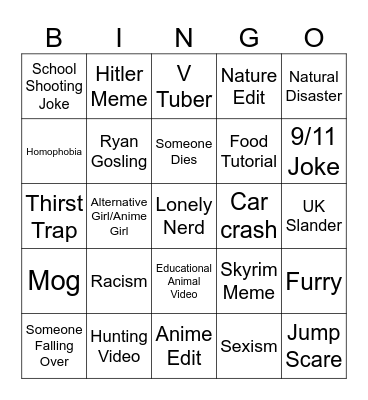 Instagram Reels Bingo Card