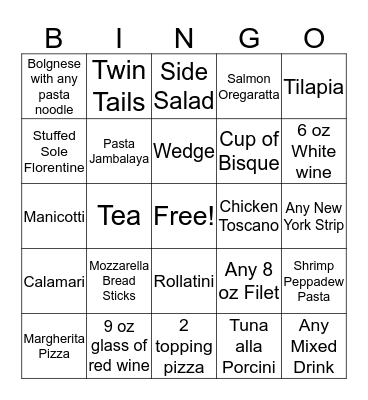 Bingo #2 Bingo Card