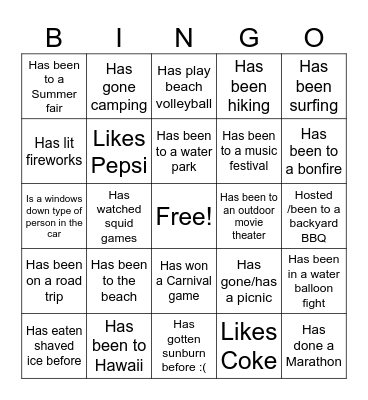 CAS team Bingo Card