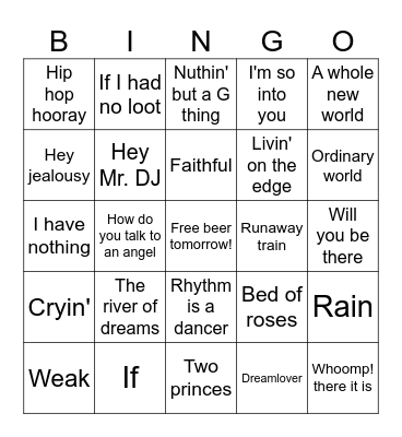 z1993 Bingo Card