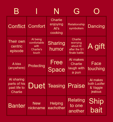Charlastor Bingo Card