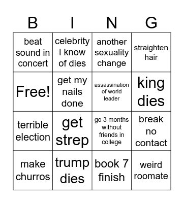 nana 2024 bingo Card