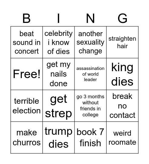 nana 2024 bingo Card