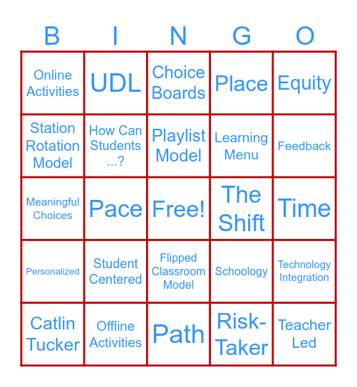 Blended Learning Bingo Card