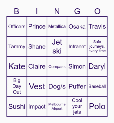 STVic Bingo Card