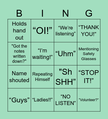 Science Bingo!!! Bingo Card