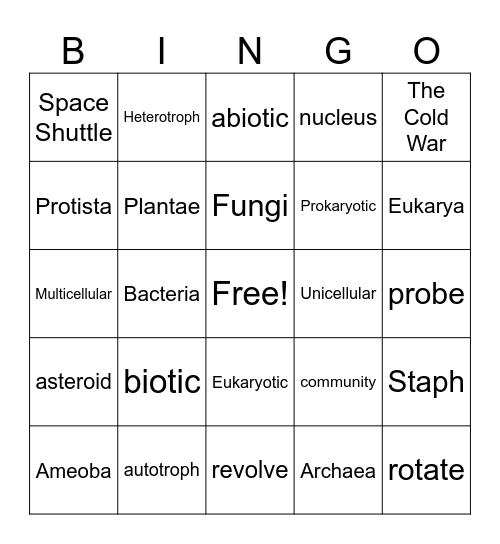 Quarter 4 Bingo Card