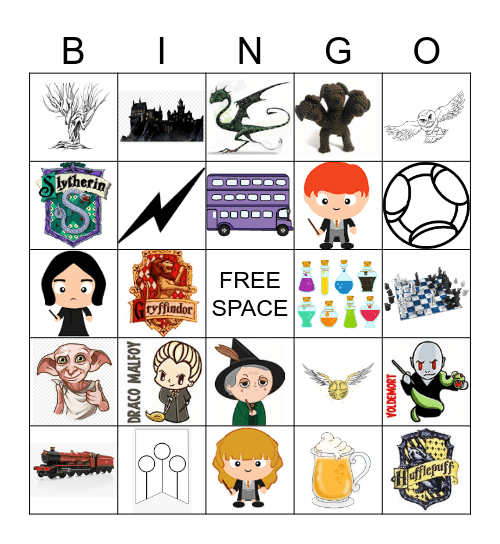 Harry Potter Bingo Card