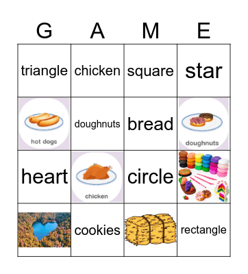 GAME Bingo Card