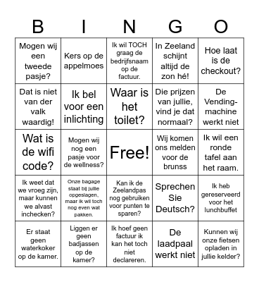 De Grote Bingo Card