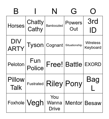 WOBC Bingo Card