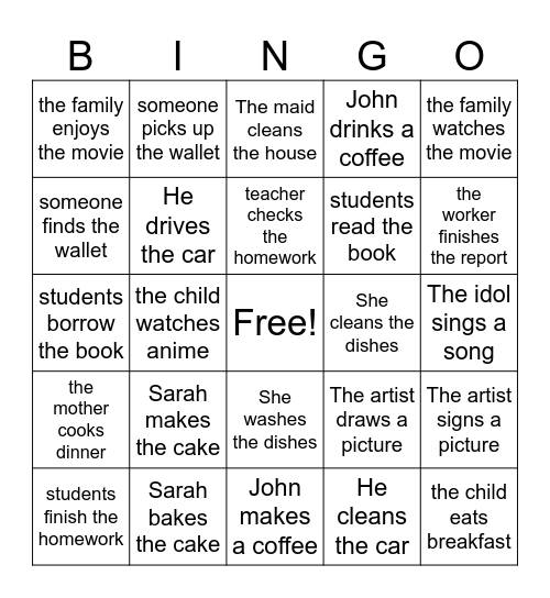 BINGO! Bingo Card