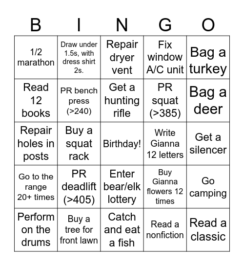 2024 Bingo Card