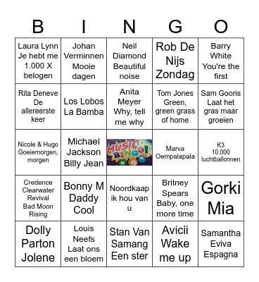 Wij halen alles uit onze platenkast! Bingo Card