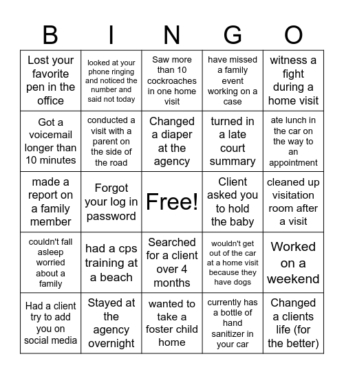 CPS BINGO Card