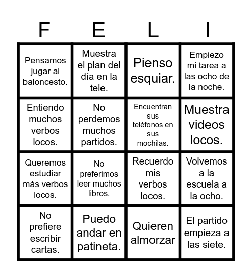 ¡FELIZ ÚLTIMA SEMANA DE BLOQUE! Bingo Card