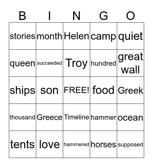 Bingo Card