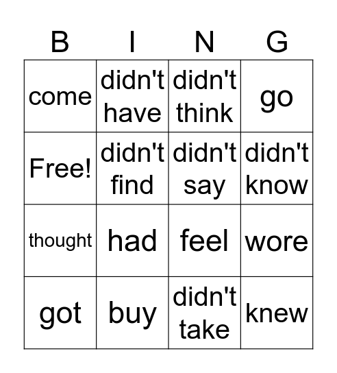 BINGO Card