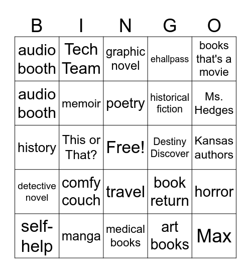 Reading Challenge Celebration Bingo Card