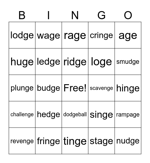 7.2 - GE Bingo Card