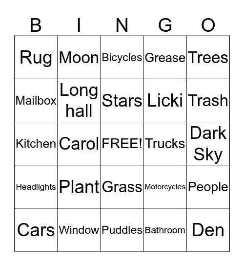 Gale Crescent  Bingo Card