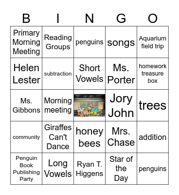 Grandparents and Special Friends Day 2024 Bingo Card