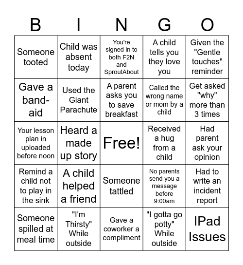 EA BINGO Card