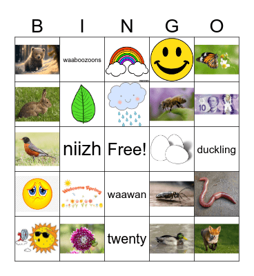 ziigwan spring Bingo Card