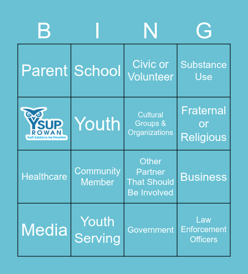 Sector Representatives Bingo Card