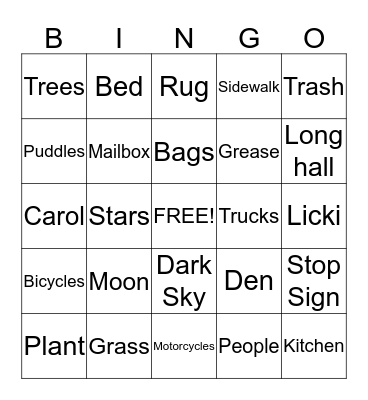 Gale Crescent  Bingo Card