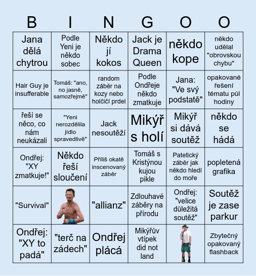 Survivor Bingo Card