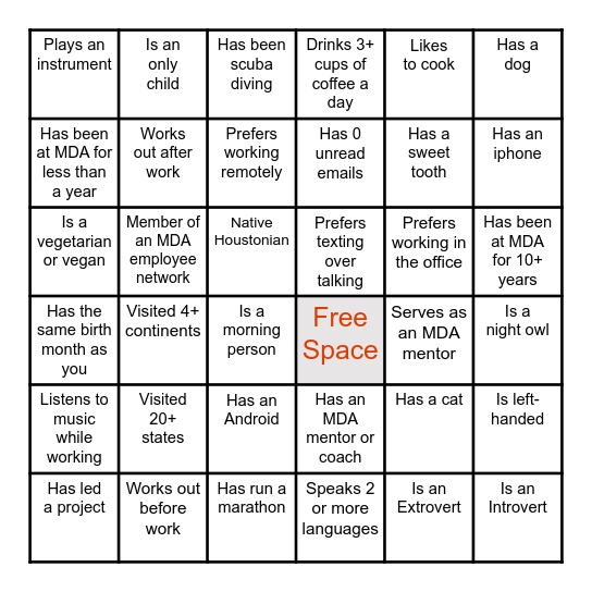 Academic Operations Bingo Card