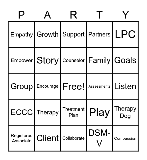 Empowering Choices Counseling & Consultation Bingo Card