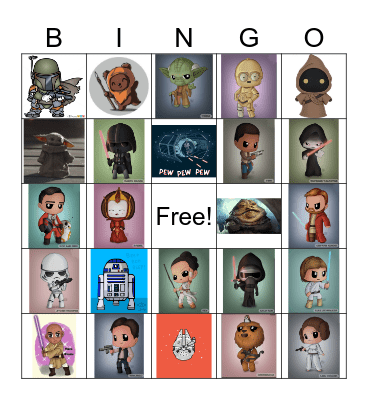 Star Wars Bingo Card